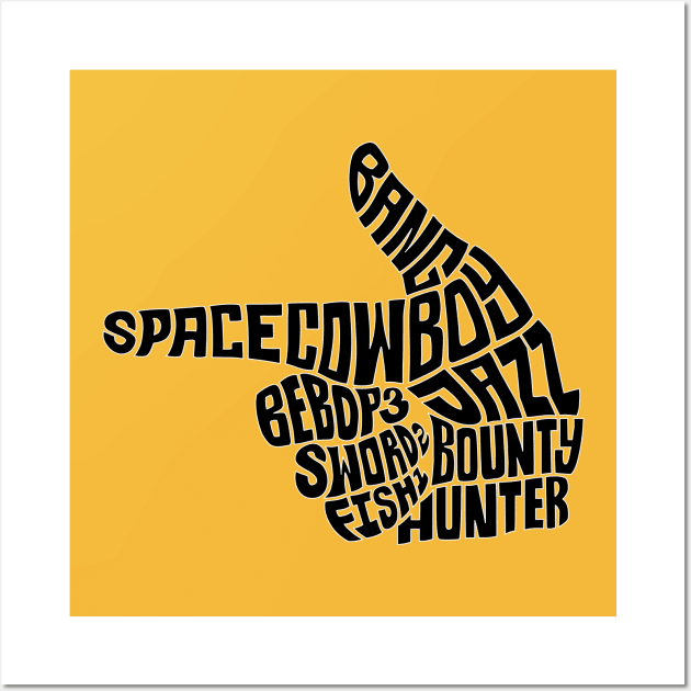 Cowboy Bebop Typeart Wall Art by Hippocrite